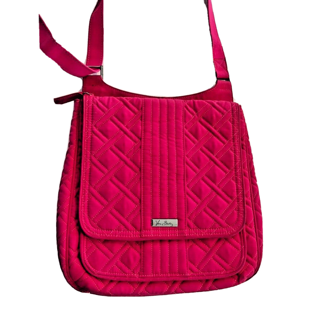 Vera Bradley Fushia Pink Hipster Crossbody Quilted